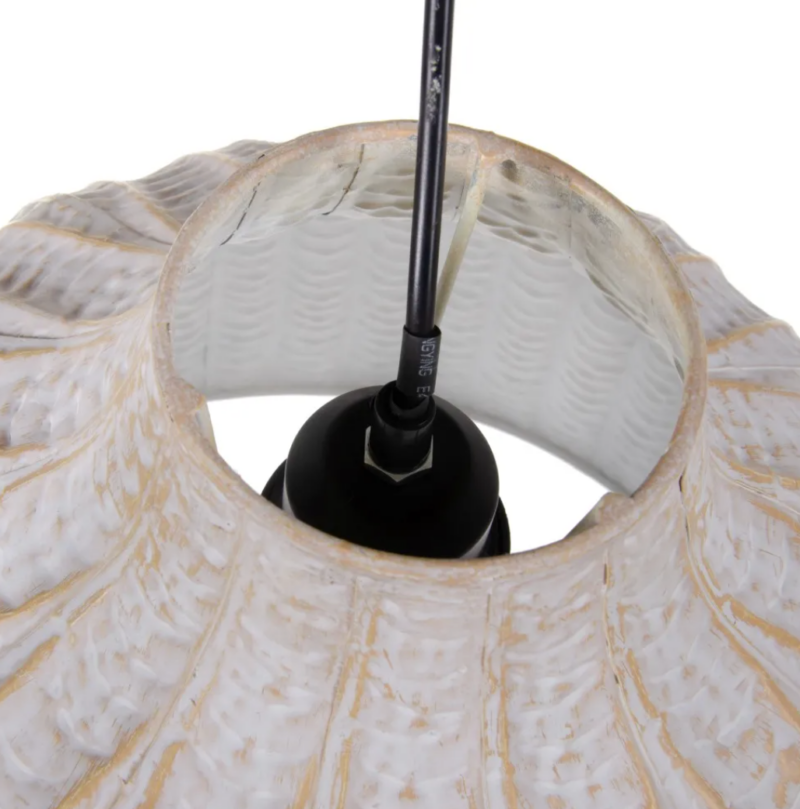 Lampara techo blanco rozado
