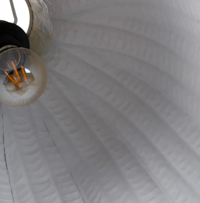 Lampara techo blanco rozado