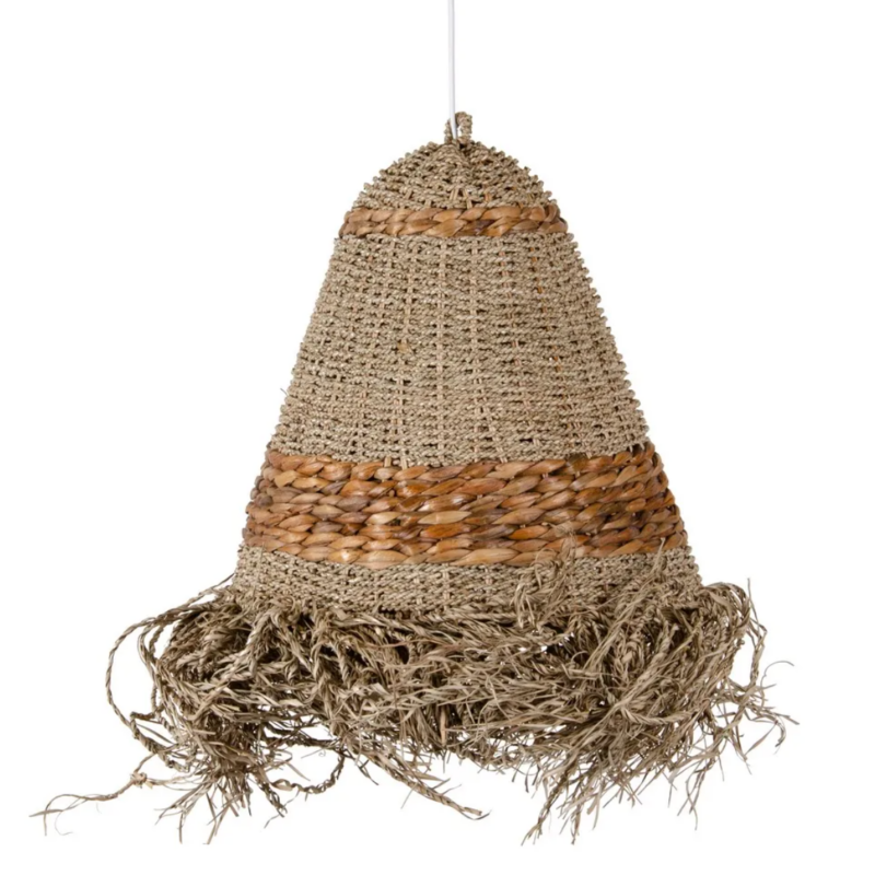lampara natural fibra menorca